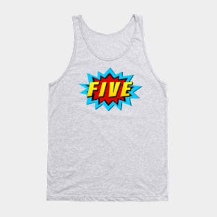 Five Super Hero Birthday Tank Top